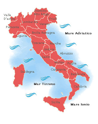 Mappa Ristoranti regione italiane